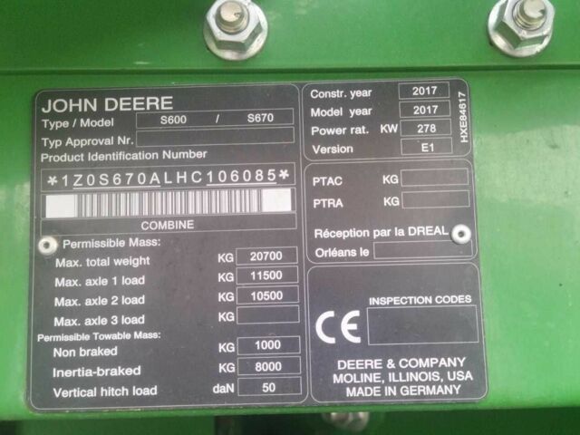 Джон Дир Другая, объемом двигателя 9 л и пробегом 7 тыс. км за 157816 $, фото 1 на Automoto.ua