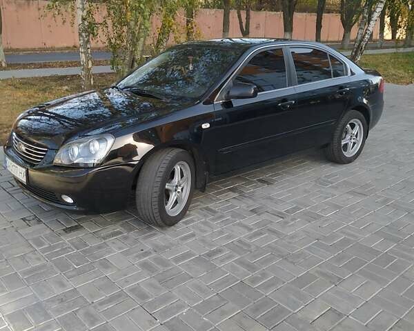 Черный Киа Маджентис, объемом двигателя 2 л и пробегом 314 тыс. км за 5900 $, фото 1 на Automoto.ua