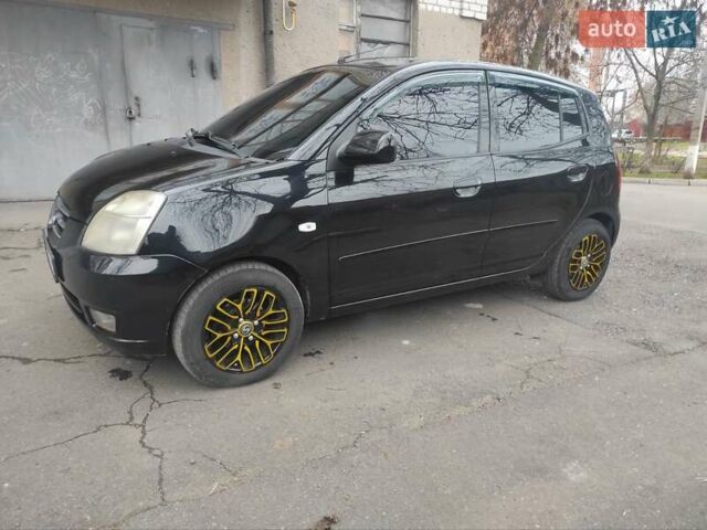 Черный Киа Пиканто, объемом двигателя 1.1 л и пробегом 138 тыс. км за 5099 $, фото 1 на Automoto.ua