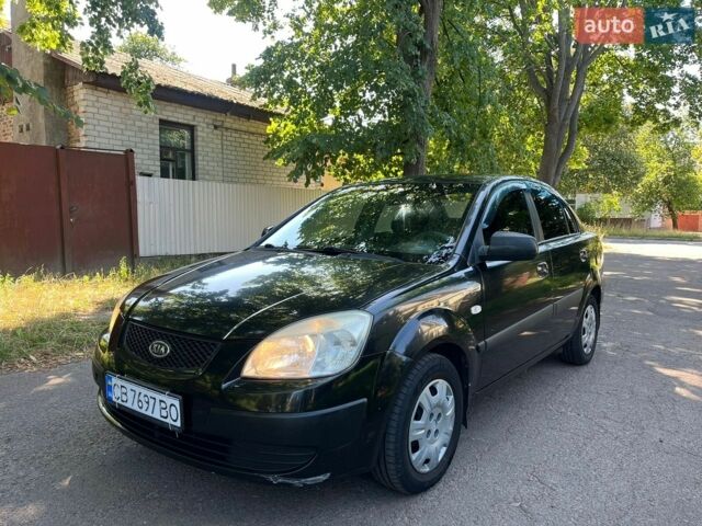 Черный Киа Рио, объемом двигателя 1.4 л и пробегом 235 тыс. км за 3200 $, фото 1 на Automoto.ua