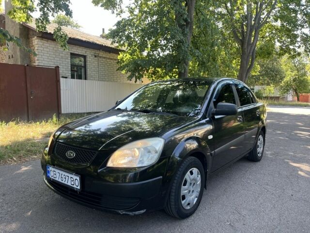 Черный Киа Рио, объемом двигателя 1.4 л и пробегом 235 тыс. км за 3200 $, фото 1 на Automoto.ua