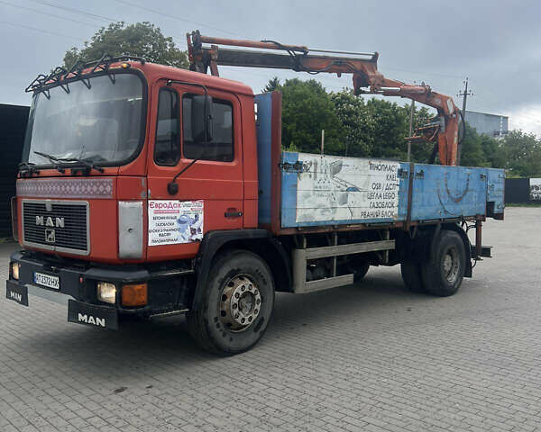 Красный МАН 12.163, объемом двигателя 6 л и пробегом 480 тыс. км за 15500 $, фото 1 на Automoto.ua