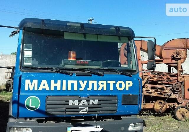 Синий МАН 8.180, объемом двигателя 4.6 л и пробегом 650 тыс. км за 16000 $, фото 1 на Automoto.ua