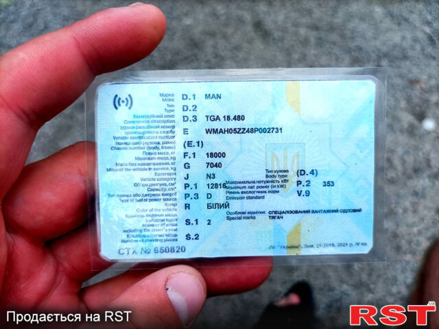 Белый МАН ТГА, объемом двигателя 12.8 л и пробегом 200 тыс. км за 5000 $, фото 1 на Automoto.ua