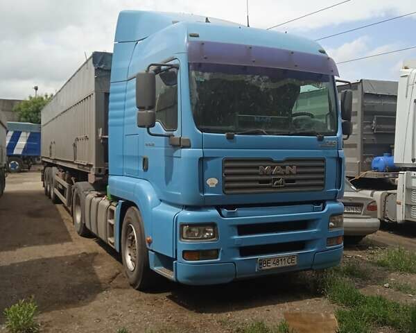 Синий МАН ТГА, объемом двигателя 10.52 л и пробегом 130 тыс. км за 12500 $, фото 1 на Automoto.ua