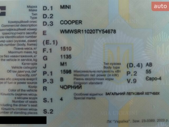 Чорний Міні Cooper, об'ємом двигуна 1.6 л та пробігом 140 тис. км за 11000 $, фото 1 на Automoto.ua