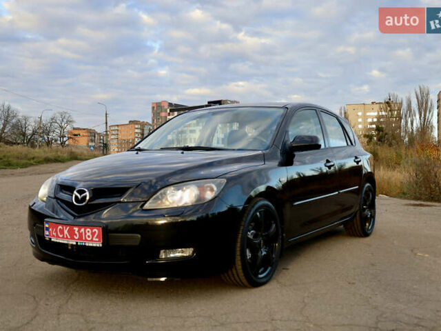 Черный Мазда 3, объемом двигателя 1.6 л и пробегом 183 тыс. км за 7499 $, фото 1 на Automoto.ua