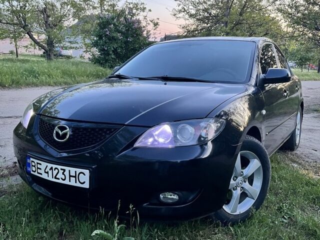 Черный Мазда 3, объемом двигателя 1.6 л и пробегом 190 тыс. км за 6000 $, фото 1 на Automoto.ua