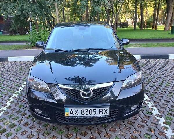Черный Мазда 3, объемом двигателя 1.6 л и пробегом 121 тыс. км за 6000 $, фото 1 на Automoto.ua