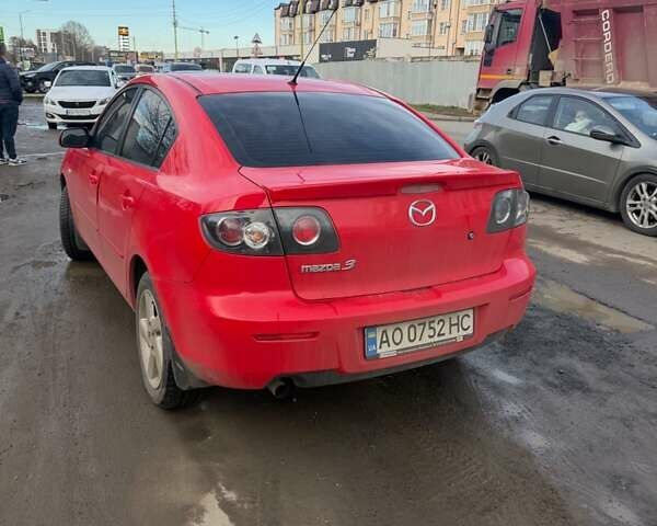 Красный Мазда 3, объемом двигателя 1.6 л и пробегом 80 тыс. км за 5000 $, фото 1 на Automoto.ua
