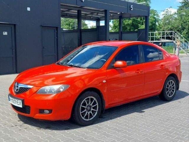 Красный Мазда 3, объемом двигателя 1.6 л и пробегом 163 тыс. км за 5800 $, фото 1 на Automoto.ua