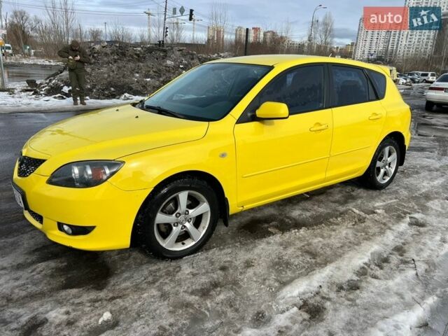 Желтый Мазда 3, объемом двигателя 1.6 л и пробегом 200 тыс. км за 3950 $, фото 1 на Automoto.ua