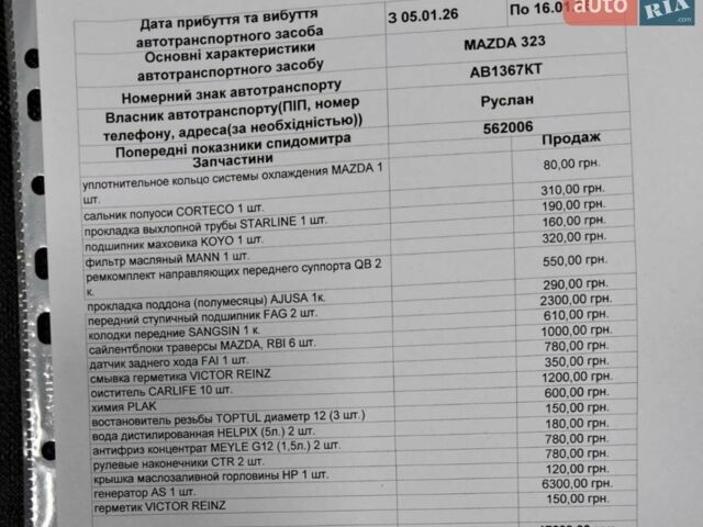 Красный Мазда 323, объемом двигателя 1.5 л и пробегом 564 тыс. км за 1500 $, фото 1 на Automoto.ua