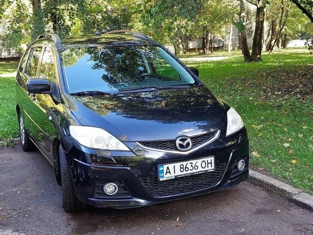 Черный Мазда 5, объемом двигателя 2 л и пробегом 216 тыс. км за 5900 $, фото 1 на Automoto.ua