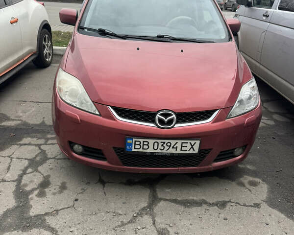 Красный Мазда 5, объемом двигателя 2 л и пробегом 215 тыс. км за 4800 $, фото 1 на Automoto.ua
