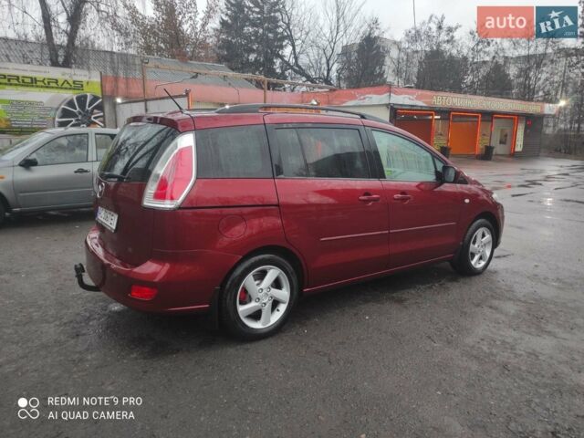 Красный Мазда 5, объемом двигателя 2 л и пробегом 220 тыс. км за 6800 $, фото 1 на Automoto.ua
