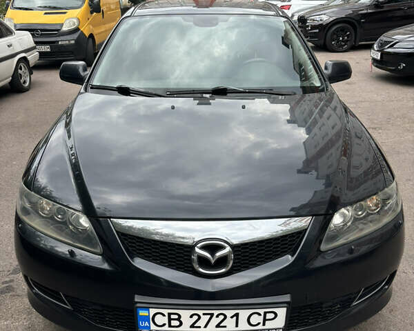 Черный Мазда 6, объемом двигателя 2 л и пробегом 193 тыс. км за 3750 $, фото 1 на Automoto.ua