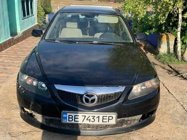 Черный Мазда 6, объемом двигателя 2 л и пробегом 184 тыс. км за 4500 $, фото 1 на Automoto.ua