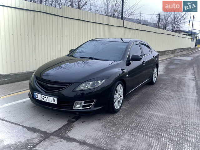 Черный Мазда 6, объемом двигателя 2 л и пробегом 205 тыс. км за 6800 $, фото 1 на Automoto.ua