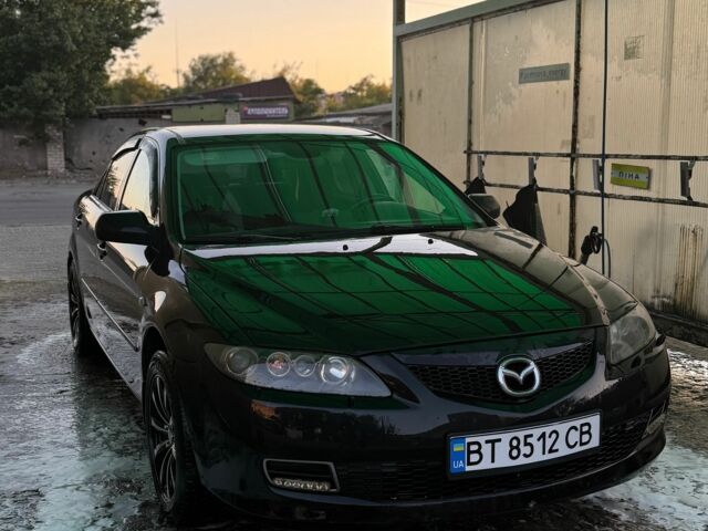 Черный Мазда 6, объемом двигателя 2 л и пробегом 277 тыс. км за 4500 $, фото 1 на Automoto.ua