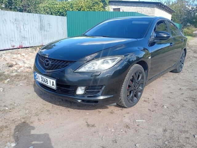 Черный Мазда 6, объемом двигателя 2 л и пробегом 280 тыс. км за 6100 $, фото 1 на Automoto.ua