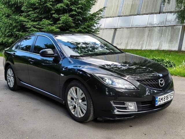 Черный Мазда 6, объемом двигателя 2 л и пробегом 183 тыс. км за 7600 $, фото 1 на Automoto.ua