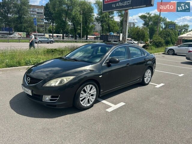 Черный Мазда 6, объемом двигателя 2 л и пробегом 450 тыс. км за 6800 $, фото 1 на Automoto.ua