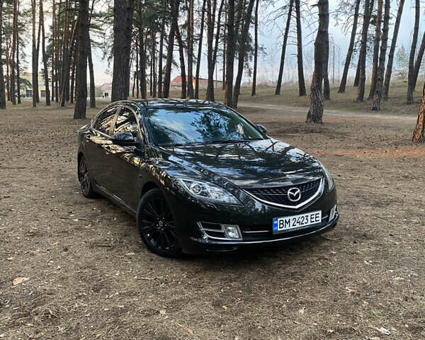 Черный Мазда 6, объемом двигателя 2 л и пробегом 214 тыс. км за 7400 $, фото 1 на Automoto.ua