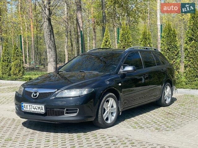 Черный Мазда 6, объемом двигателя 2 л и пробегом 152 тыс. км за 5400 $, фото 1 на Automoto.ua