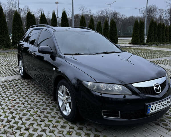 Черный Мазда 6, объемом двигателя 2 л и пробегом 140 тыс. км за 5200 $, фото 1 на Automoto.ua