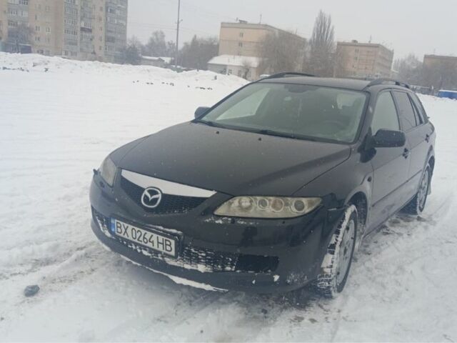 Черный Мазда 6, объемом двигателя 2 л и пробегом 320 тыс. км за 3500 $, фото 1 на Automoto.ua