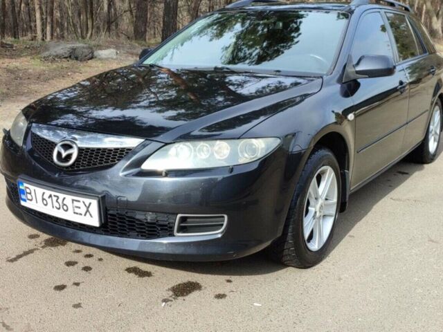 Черный Мазда 6, объемом двигателя 2 л и пробегом 264 тыс. км за 5300 $, фото 1 на Automoto.ua