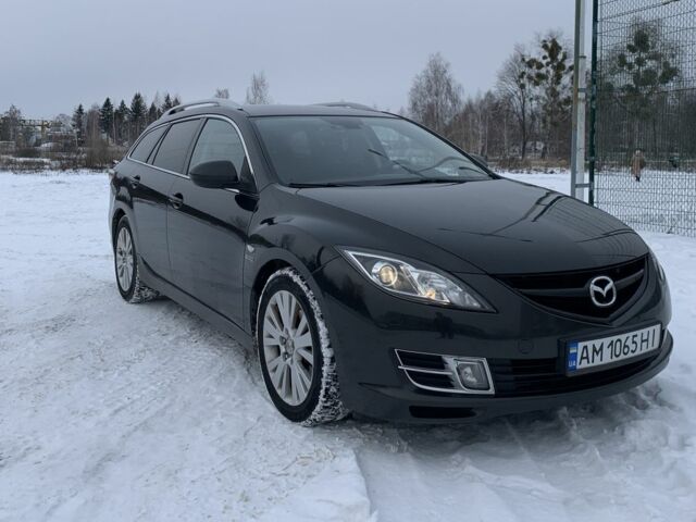 Черный Мазда 6, объемом двигателя 2 л и пробегом 318 тыс. км за 7000 $, фото 1 на Automoto.ua