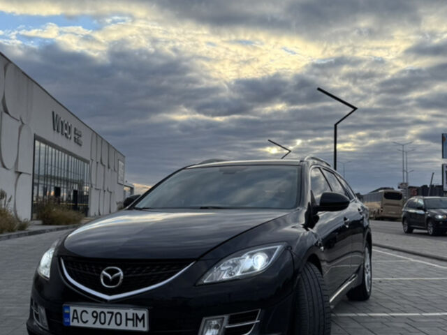 Черный Мазда 6, объемом двигателя 2 л и пробегом 291 тыс. км за 7200 $, фото 1 на Automoto.ua