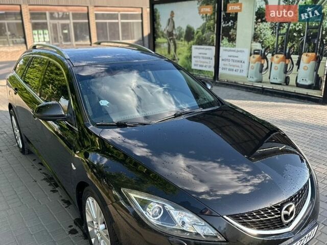 Черный Мазда 6, объемом двигателя 2 л и пробегом 215 тыс. км за 6900 $, фото 1 на Automoto.ua