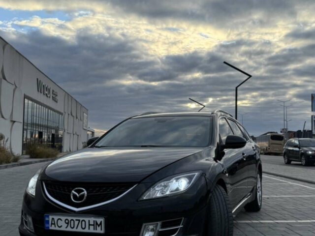 Черный Мазда 6, объемом двигателя 2 л и пробегом 291 тыс. км за 7200 $, фото 1 на Automoto.ua