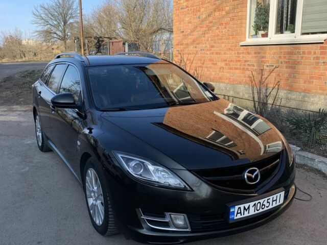 Черный Мазда 6, объемом двигателя 2 л и пробегом 320 тыс. км за 6300 $, фото 1 на Automoto.ua