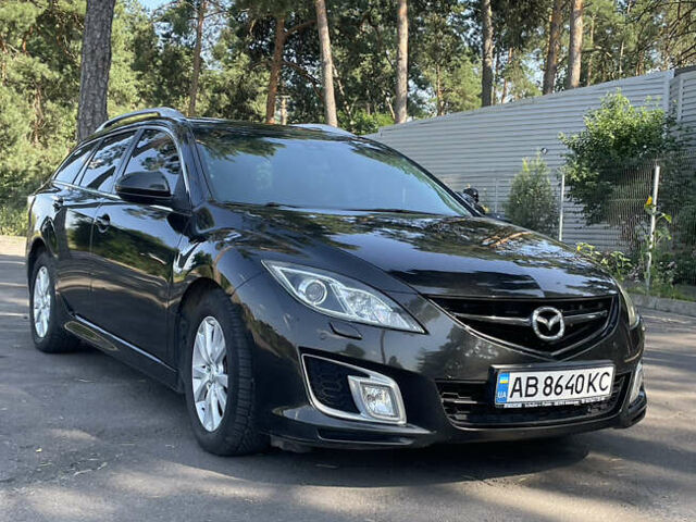 Черный Мазда 6, объемом двигателя 2 л и пробегом 156 тыс. км за 8600 $, фото 1 на Automoto.ua