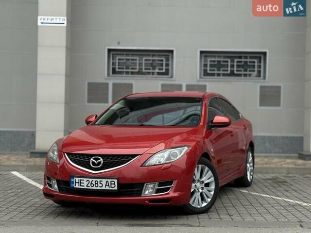 Красный Мазда 6, объемом двигателя 2 л и пробегом 213 тыс. км за 7700 $, фото 1 на Automoto.ua