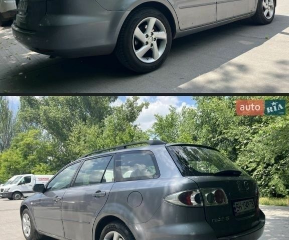 Серый Мазда 6, объемом двигателя 2 л и пробегом 300 тыс. км за 3001 $, фото 1 на Automoto.ua
