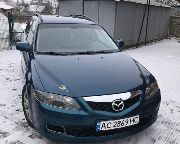 Синий Мазда 6, объемом двигателя 2 л и пробегом 294 тыс. км за 3999 $, фото 1 на Automoto.ua