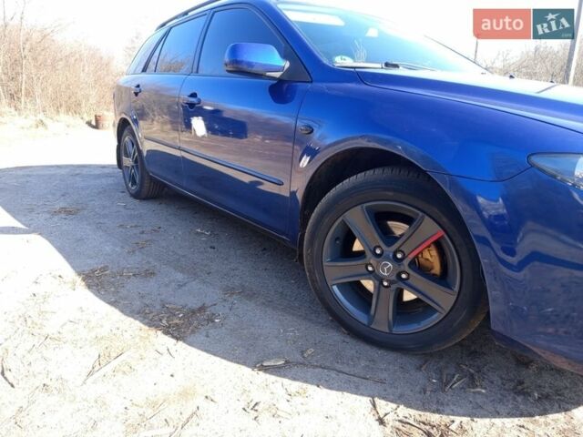 Синий Мазда 6, объемом двигателя 2 л и пробегом 413 тыс. км за 6200 $, фото 1 на Automoto.ua