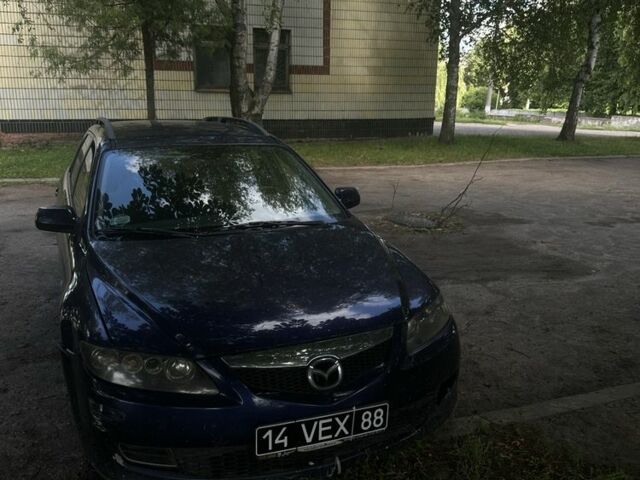 Синий Мазда 6, объемом двигателя 2 л и пробегом 322 тыс. км за 1800 $, фото 1 на Automoto.ua