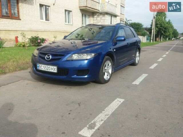 Синий Мазда 6, объемом двигателя 2 л и пробегом 250 тыс. км за 4500 $, фото 1 на Automoto.ua