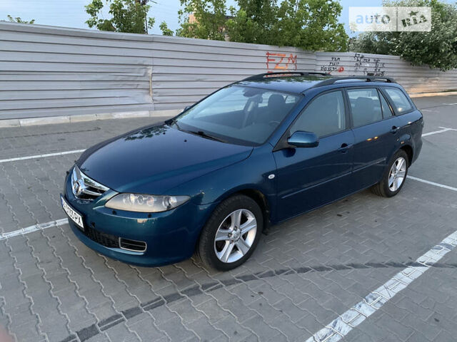 Синий Мазда 6, объемом двигателя 2 л и пробегом 359 тыс. км за 4000 $, фото 1 на Automoto.ua
