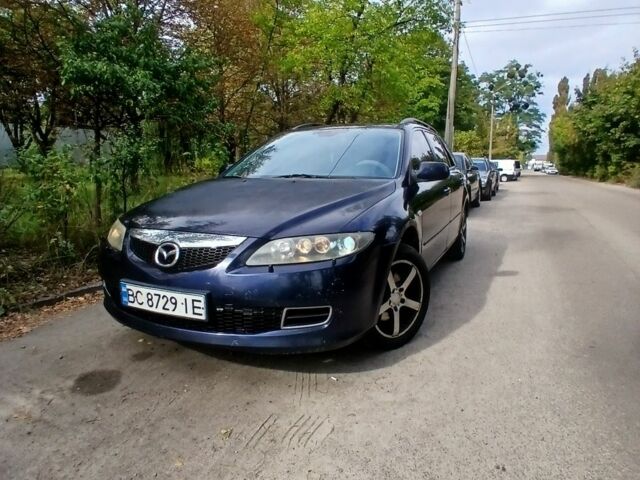 Синий Мазда 6, объемом двигателя 2 л и пробегом 350 тыс. км за 5100 $, фото 1 на Automoto.ua