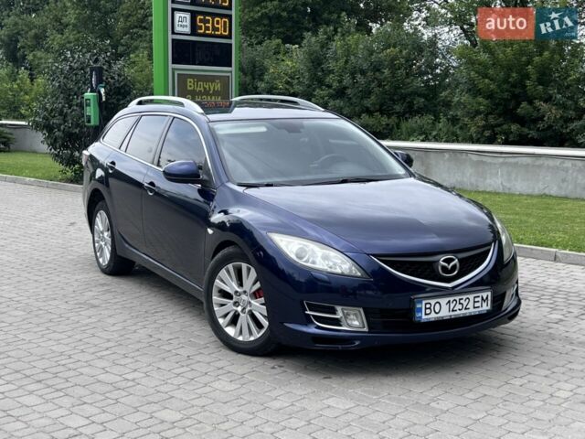 Синий Мазда 6, объемом двигателя 2 л и пробегом 218 тыс. км за 5900 $, фото 1 на Automoto.ua