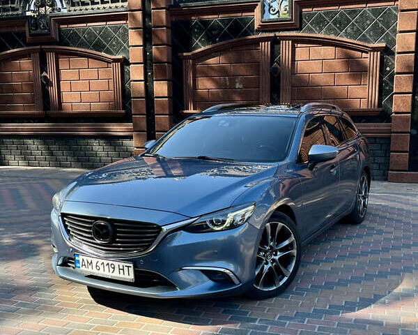 Синий Мазда 6, объемом двигателя 2.19 л и пробегом 160 тыс. км за 14550 $, фото 1 на Automoto.ua