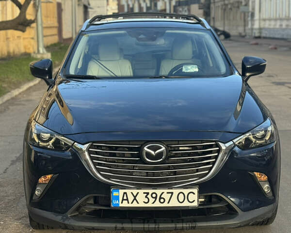 Синий Мазда СХ-3, объемом двигателя 2 л и пробегом 96 тыс. км за 17999 $, фото 1 на Automoto.ua