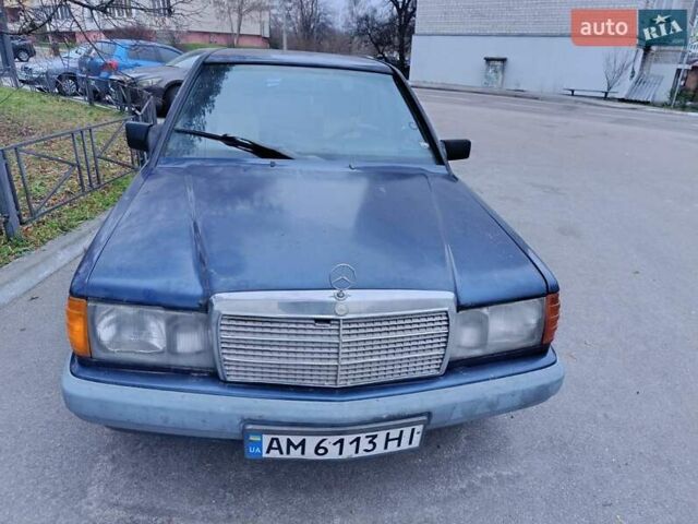 Синій Мерседес 190, об'ємом двигуна 2 л та пробігом 300 тис. км за 1600 $, фото 1 на Automoto.ua